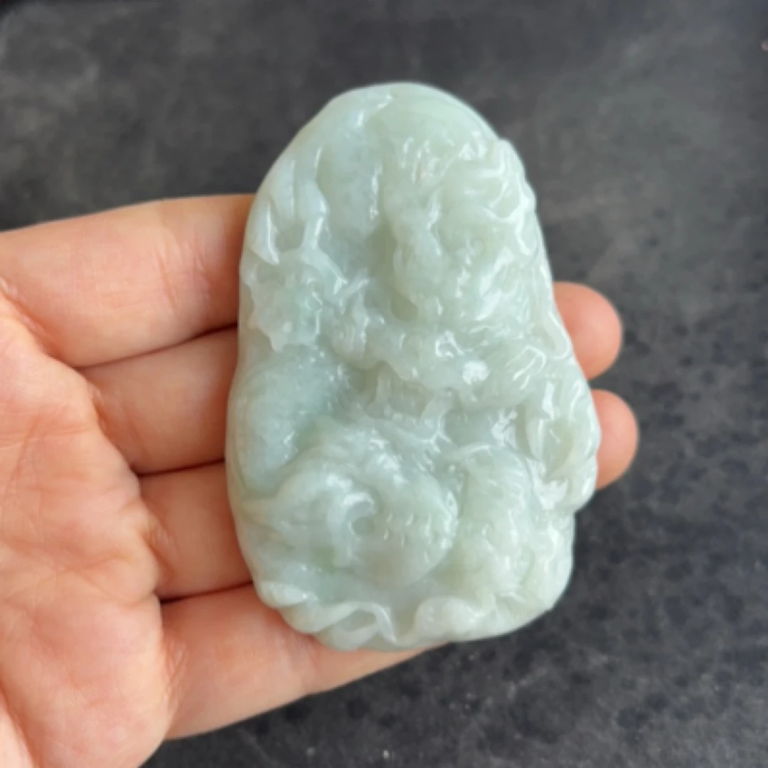 翡翠大双龙牌0125