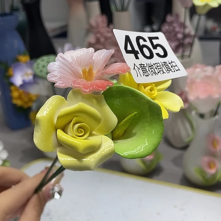 陶瓷纯手工捏花设计