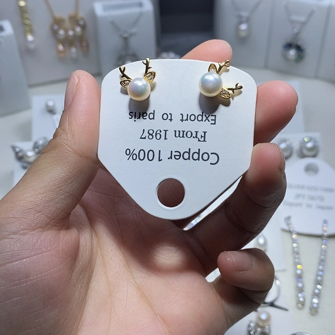 淡水珍珠耳饰未镶嵌