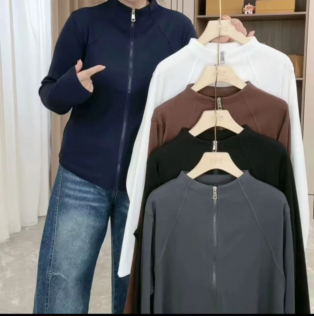 PDM-6101早秋新款2025胖妹妹时尚百搭潮流显瘦宽松瑜伽外套
