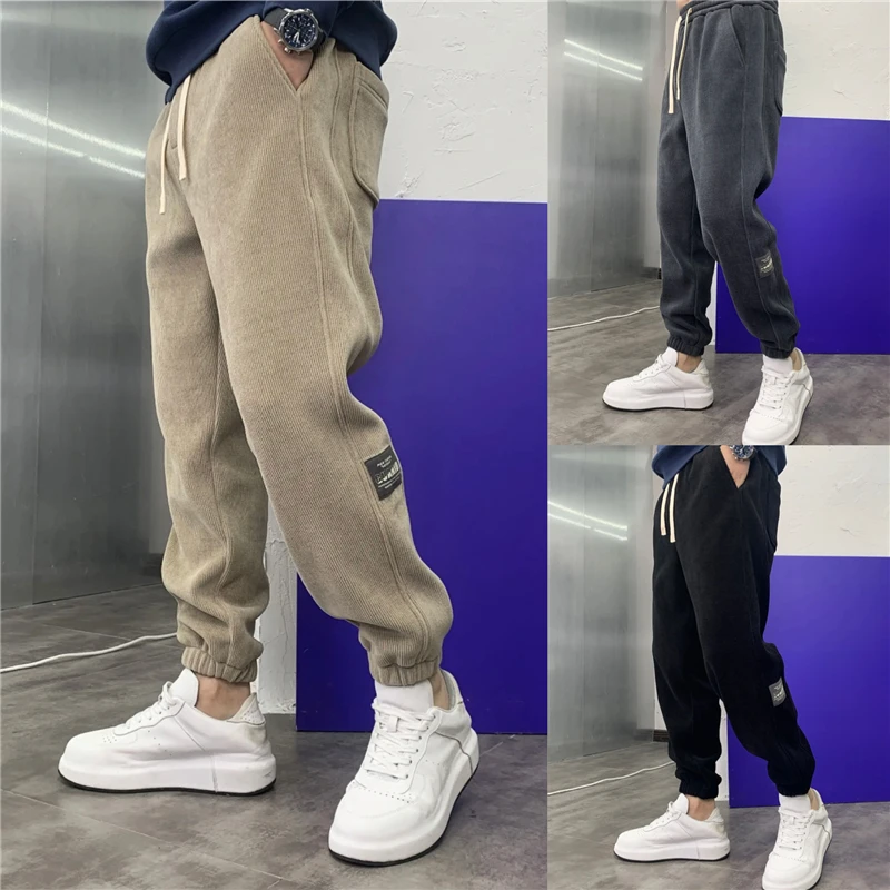 运动裤男秋季新款网红百搭休闲裤时尚卫裤潮流弹力修身束脚哈伦裤