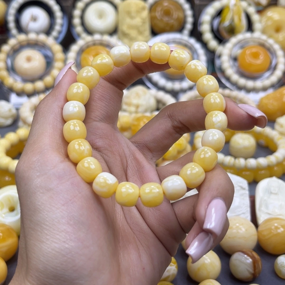 琥珀未镶嵌手串9+