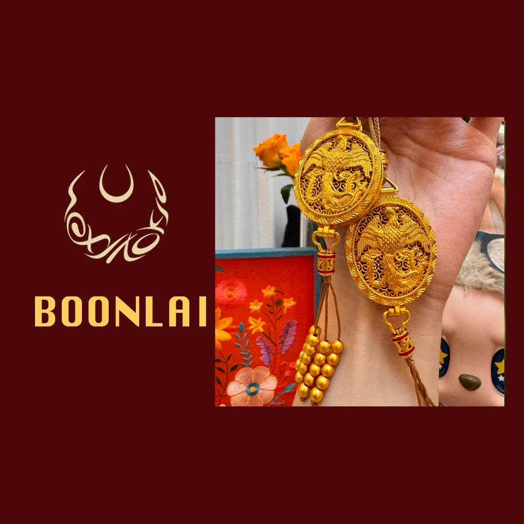 铜合金项链 Boonlai 古法珠珠流苏印花飞鸟项链4141