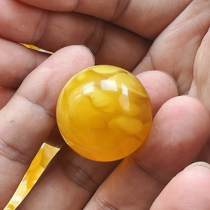 蜜蜡未镶嵌珠宝奇石এ***单珠，打孔不退