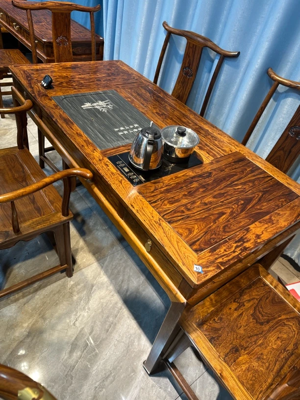 83螺穗木艺一物一拍茶桌六件套