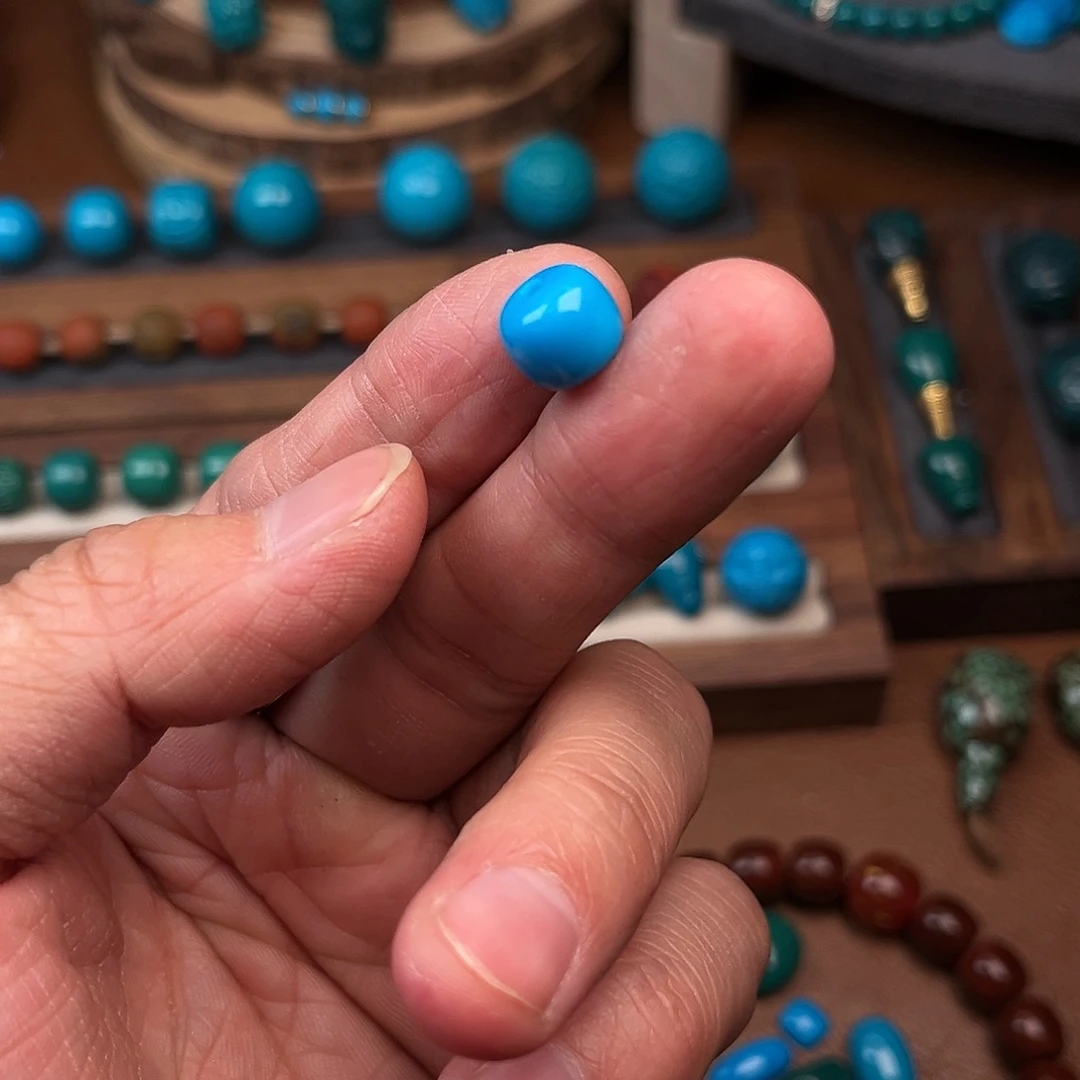 会****绿松石未镶嵌绿松石手串