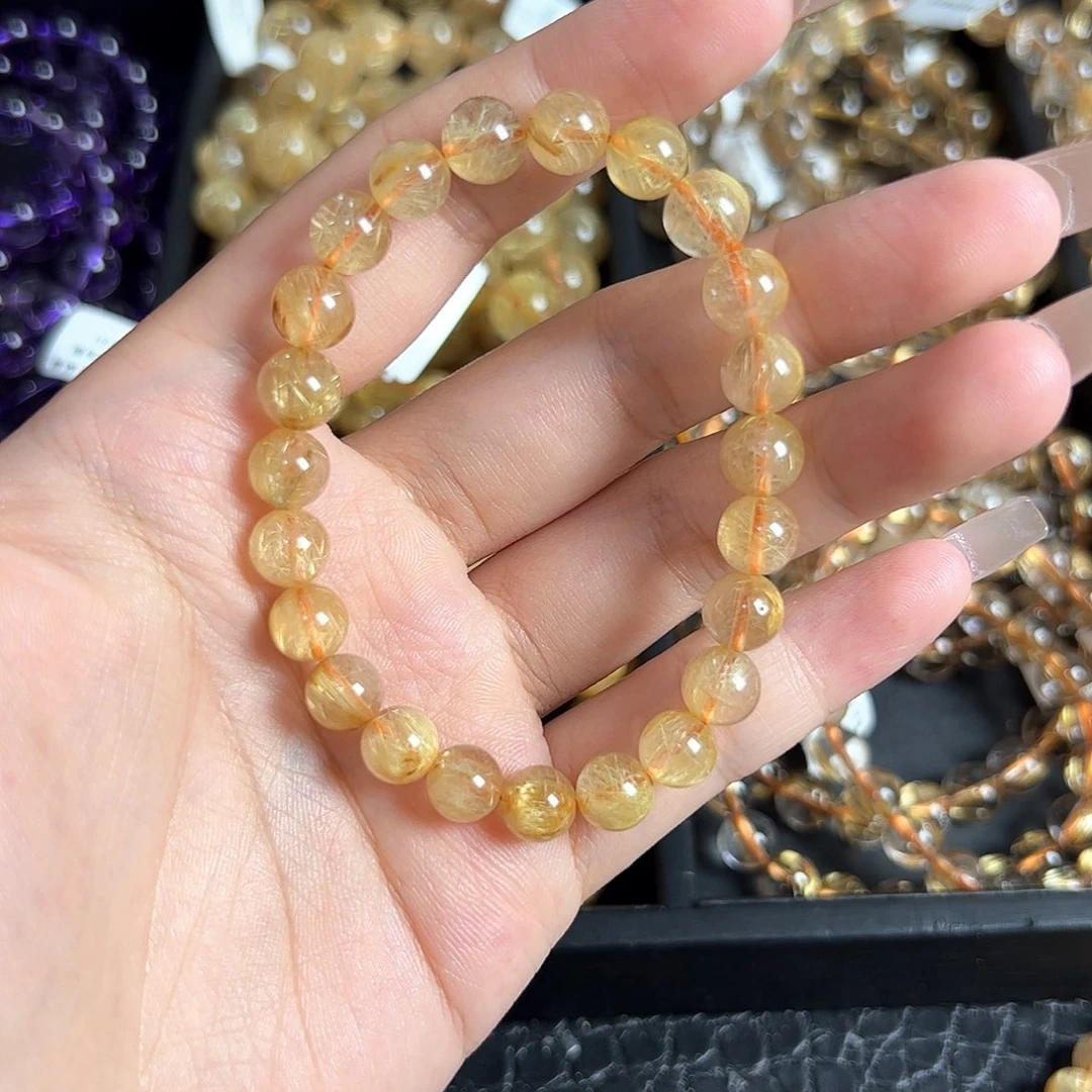 水晶手链未镶嵌金发晶手链