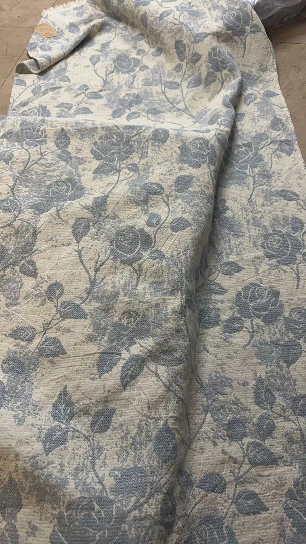 【浴巾】定制款 多功能浴巾  玫瑰藤蔓蓝