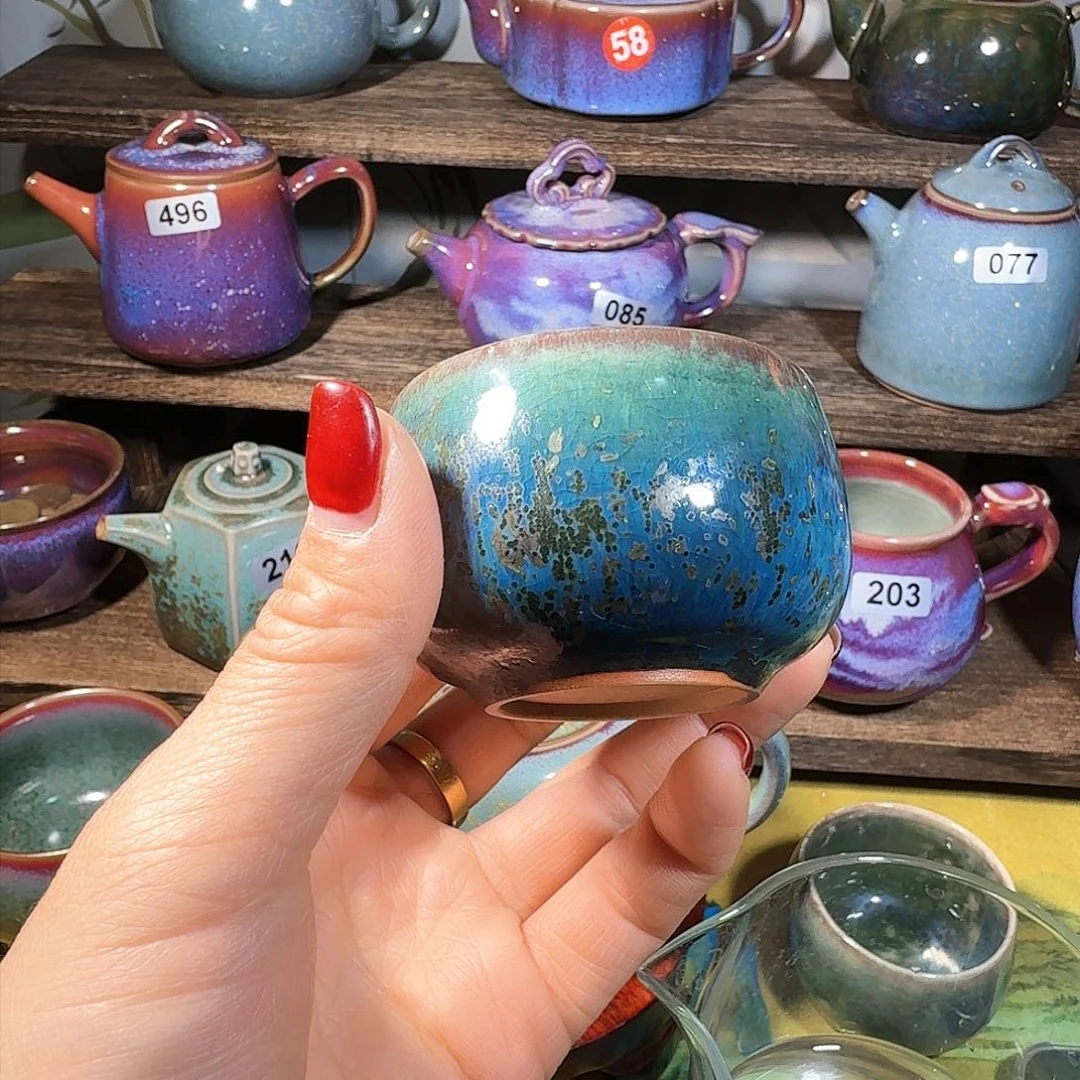 生**息钧瓷…。窑？微瑕…。窑变