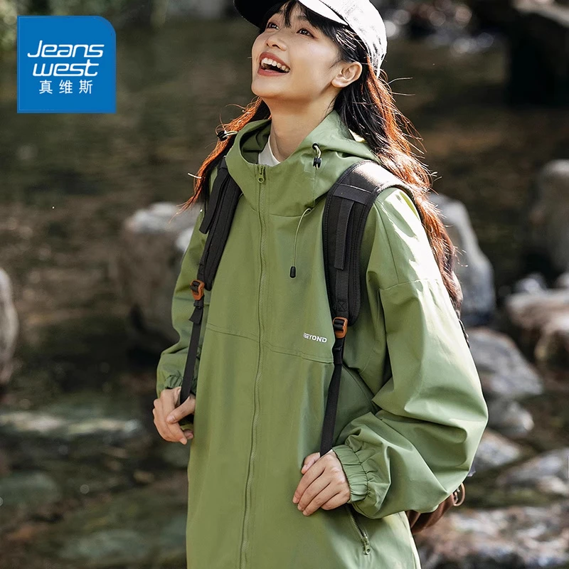 真维斯复古户外连帽外套男2025春秋oversize休闲宽松情侣工装夹克