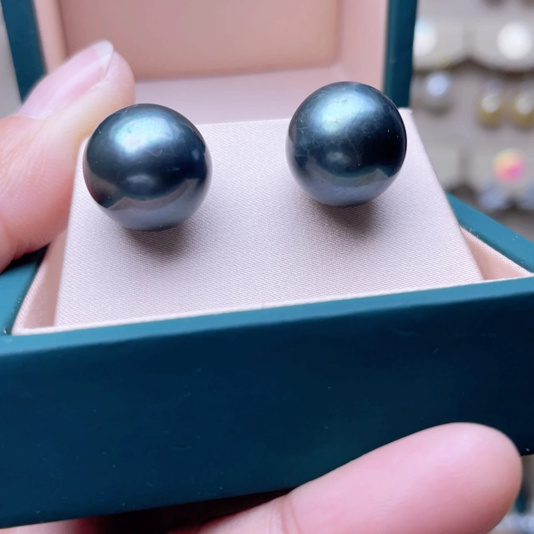 淡水珍珠耳环银S925镶嵌