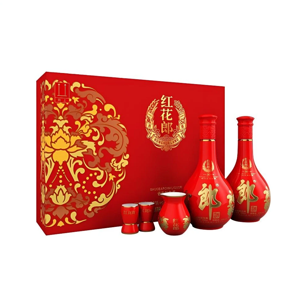 郎酒红花郎红十双支礼盒 53度酱香型白酒500l*2瓶53度53度53度