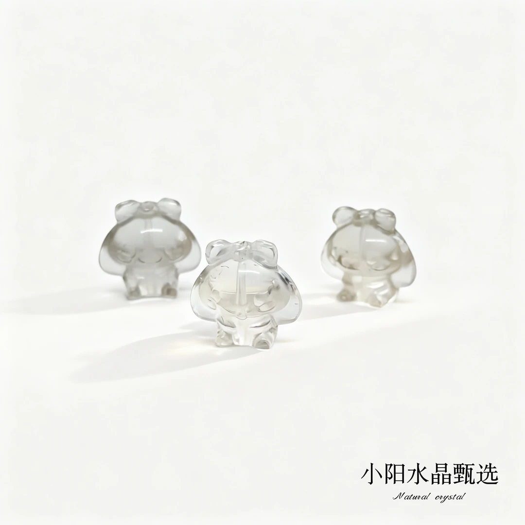 天然水晶玉桂狗雕刻件DIY-多样性发其一