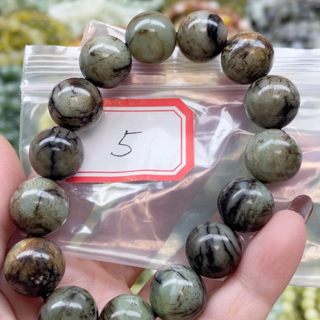 未镶嵌蛇纹石玉手串