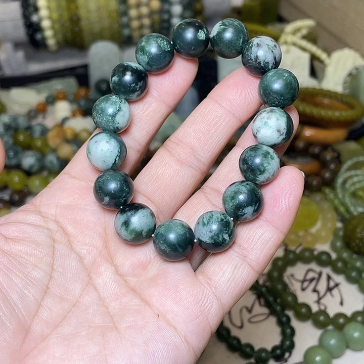 蛇纹石玉未镶嵌手链