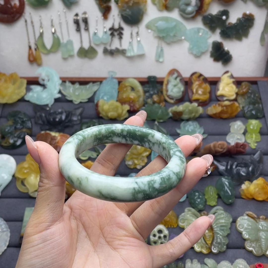 蛇纹石玉合金颈饰