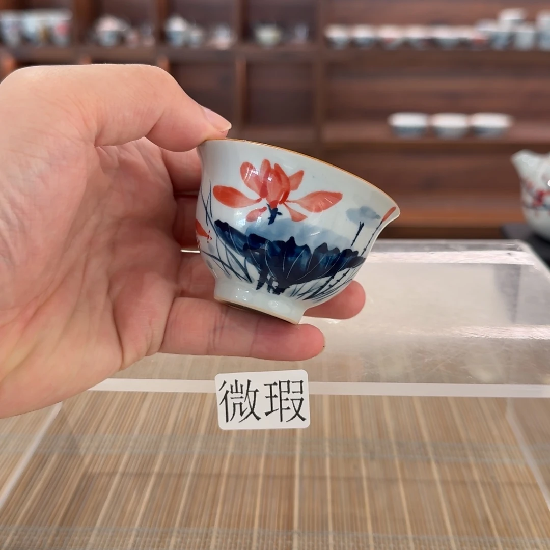 釉下彩纯手绘微瑕