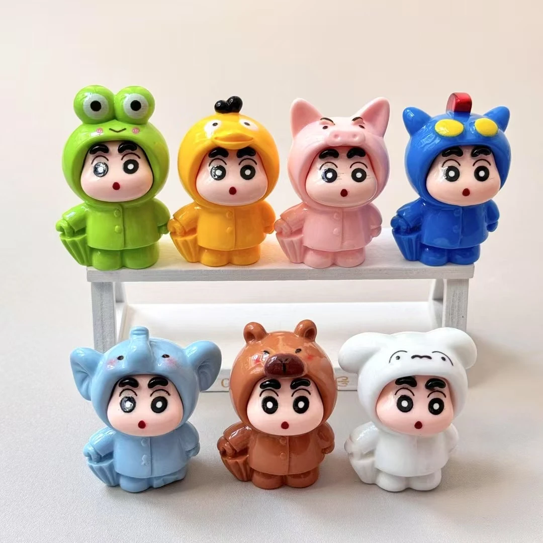 【直播拆】新品雨衣小新全身小新可爱创意摆件diy潮玩下单