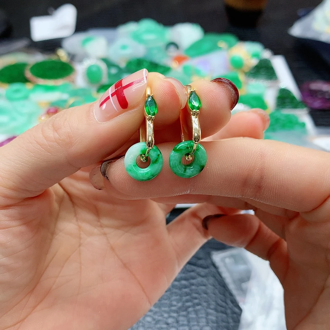 【闪购商品】翡翠耳饰未镶嵌，