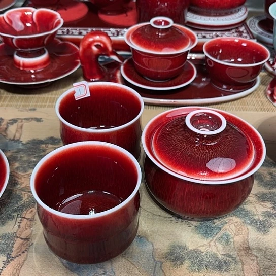 z****k景德镇陶瓷红马坊套组