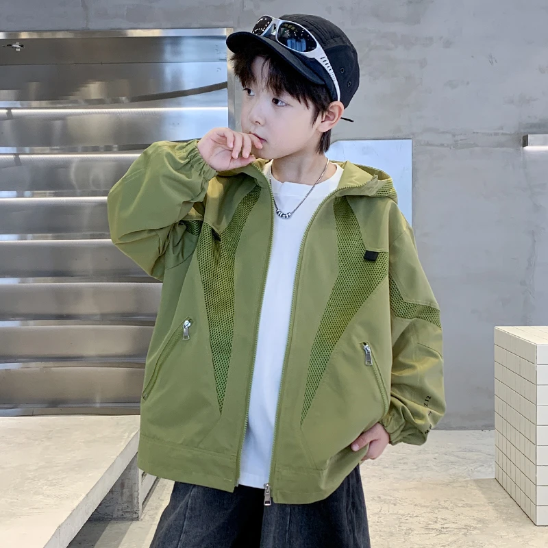 男童外套春秋款2025新款6-12岁中大童男孩秋季风衣儿童洋气韩版潮
