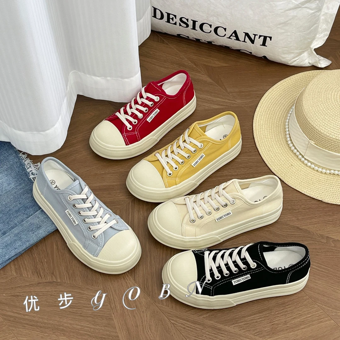 2025新款帆布鞋薄款学生休闲百搭增高网面帆布鞋ins平底鞋女g1518