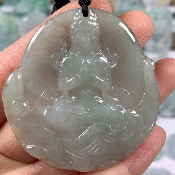 翡翠未镶嵌颈饰普贤菩萨福利