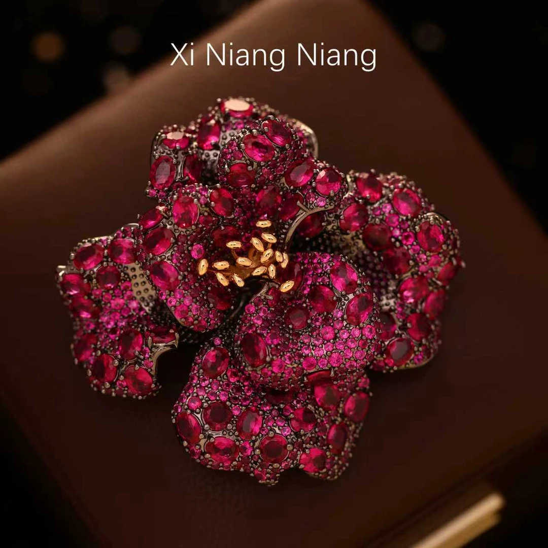 铜合金仿水晶胸针 澜柒-星蒂章子怡同款设计师款经典胸针-S5111