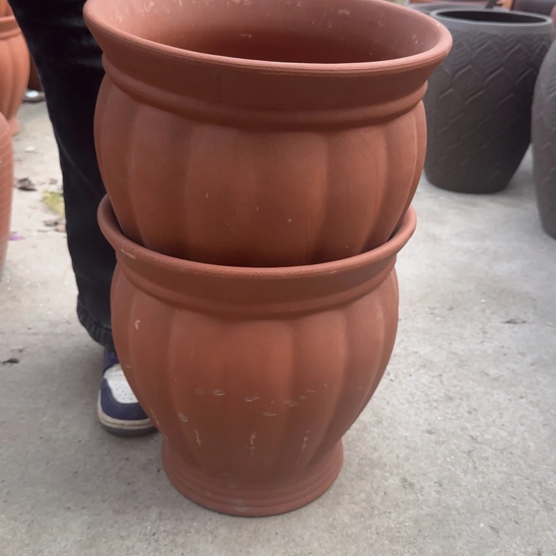 紫砂花盆口30高30宜兴紫砂