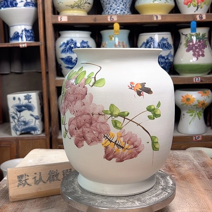 陶冬瓜高27紫藤 新款陶瓷陶瓷陶瓷