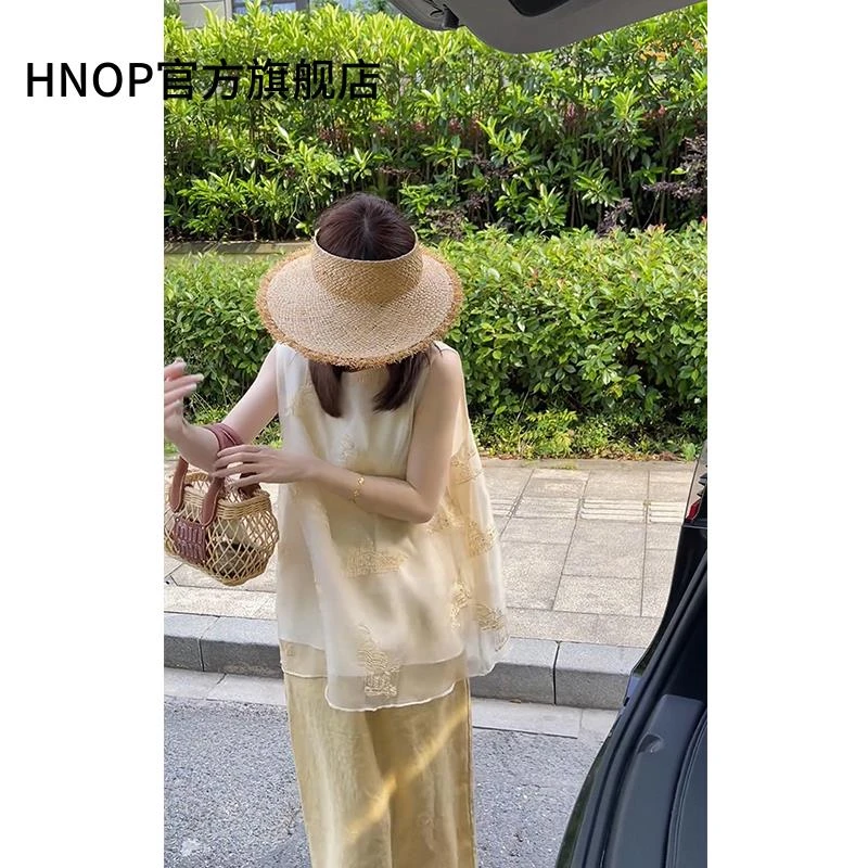 2025超火夏装一整套轻熟套装裙独特绝美刺绣衬衫显瘦半身裙两件套