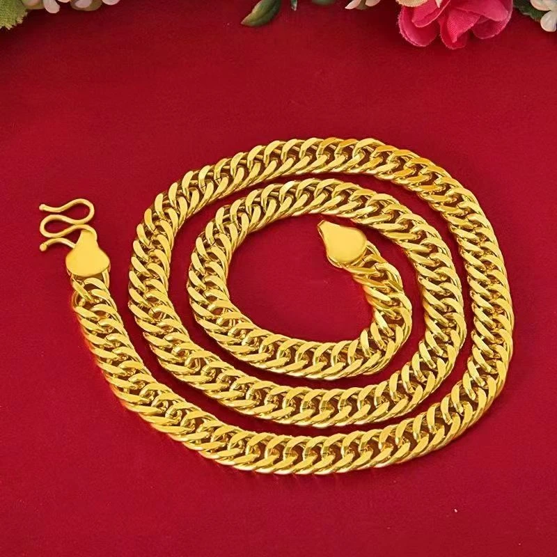 合金项链 【老板项链】古巴链 坦克项链 扁平设计亮面工艺时尚大气