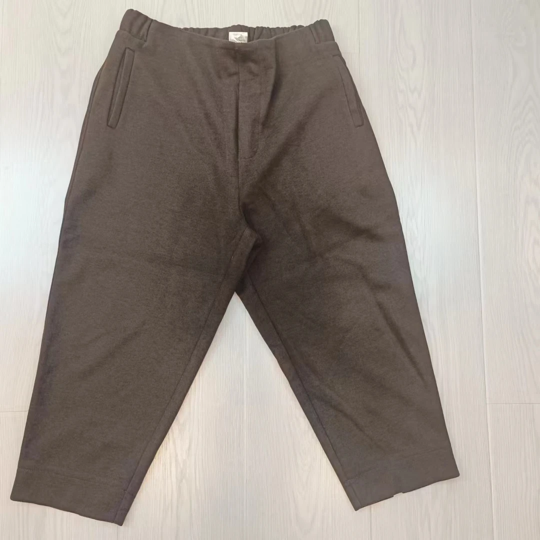 69515秋冬新款纯色长裤保暖时尚直筒加厚百搭毛呢裤