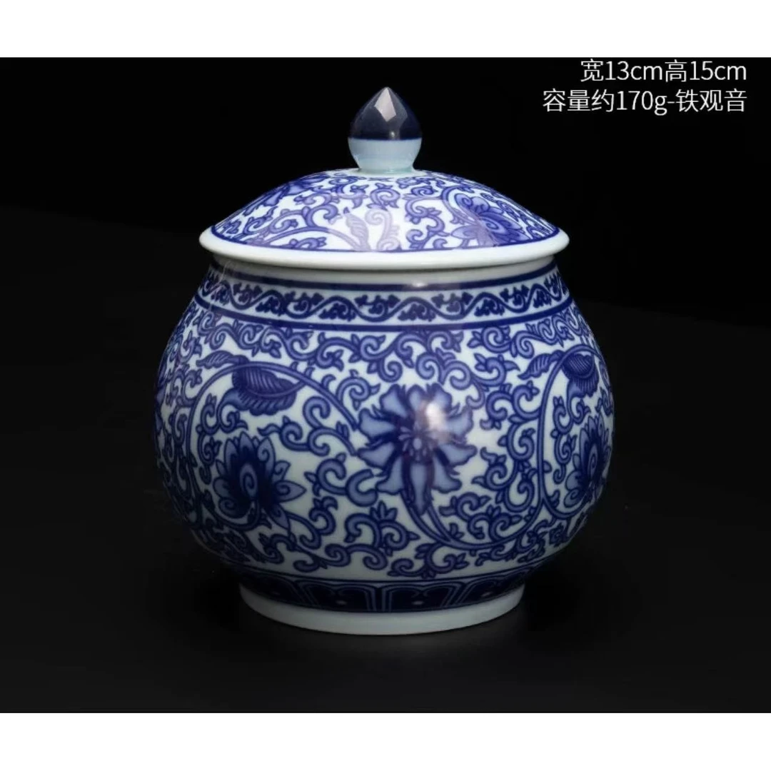 青花哥窑圆口将军罐HG1428