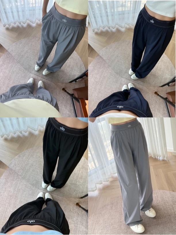 [bytwosister】AOLyoga西装裤裤子夏季阔腿