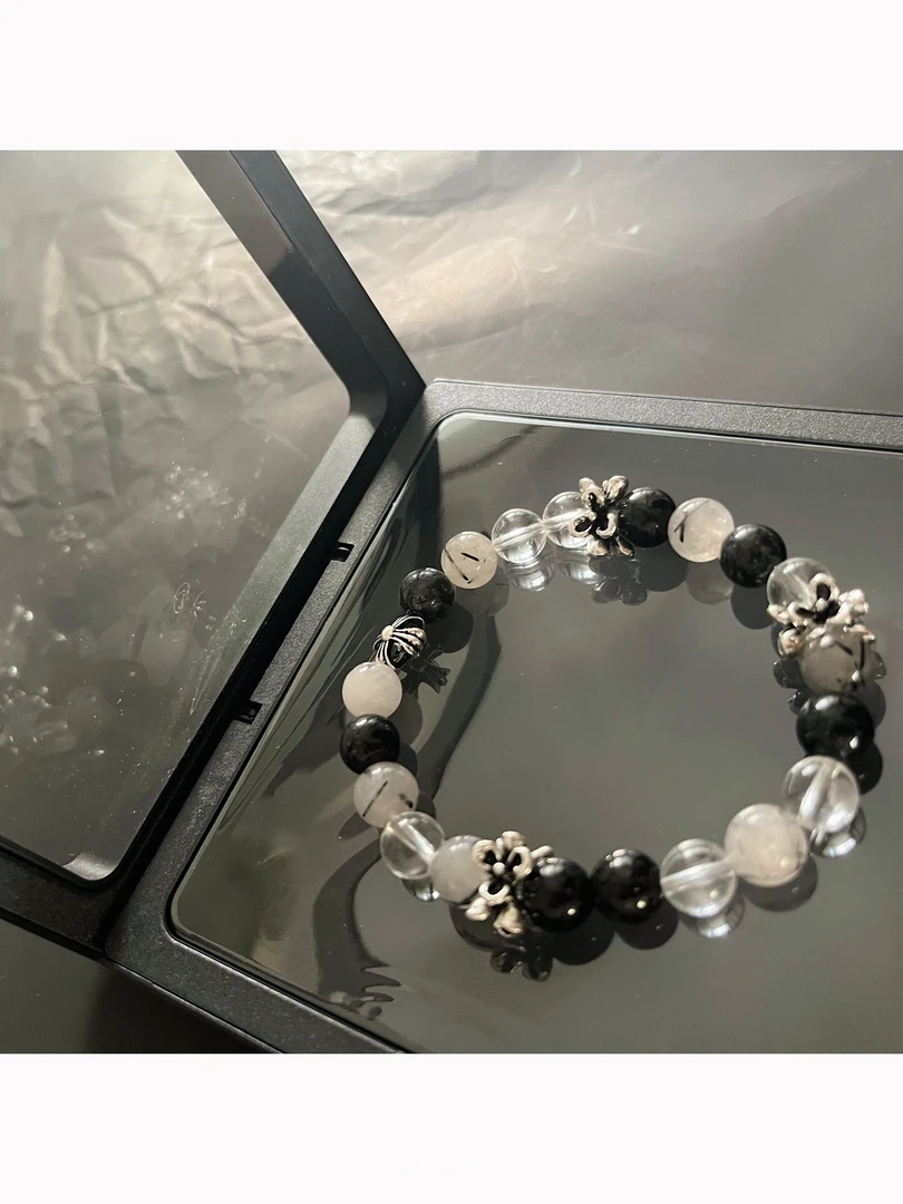 DIY创意制作水晶手串，简约不撞款，一物一拍