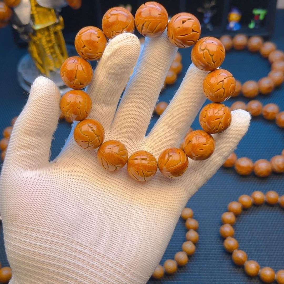 桃核手串龙纹桃核18尺寸福利