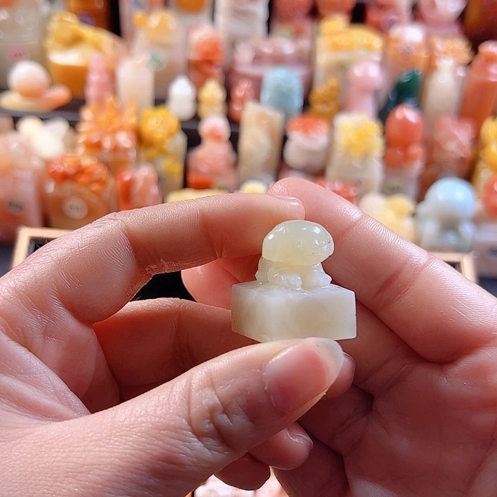 老挝石印石2厘米，狗，包刻