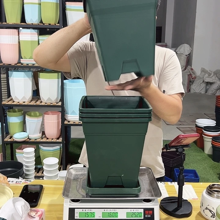 方盆口23高26军绿色4个带托