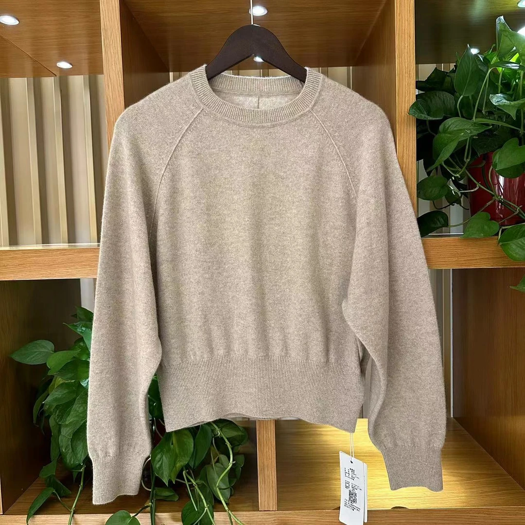 羊绒宽松圆领随性8004舒适百搭毛衣-422