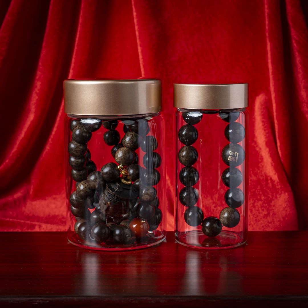 【金标】富国岛倒架海沉W年樱子瘤疤玉化14*13多圈1.6单圈沉香手串