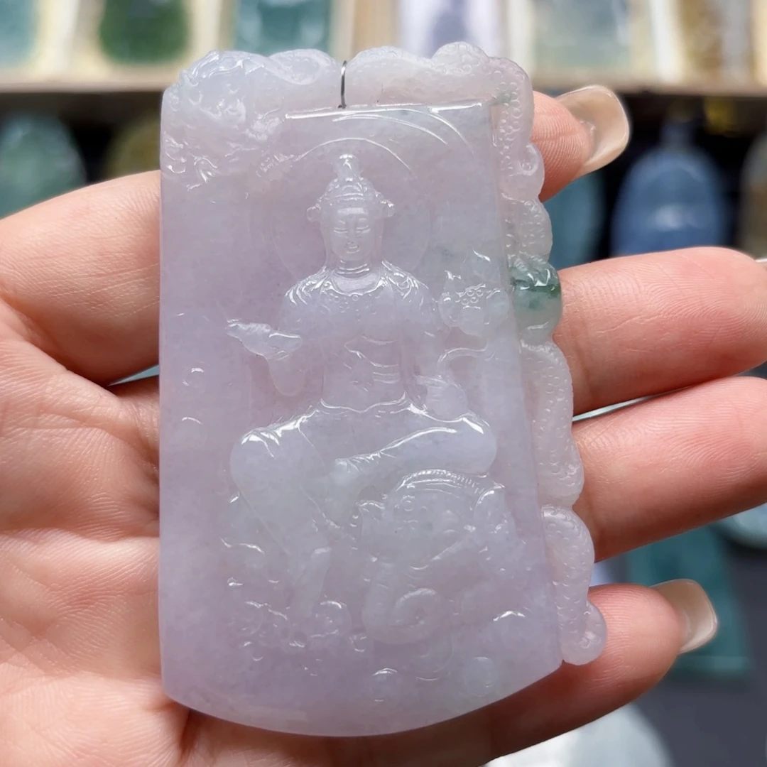 翡翠未镶嵌颈饰普贤