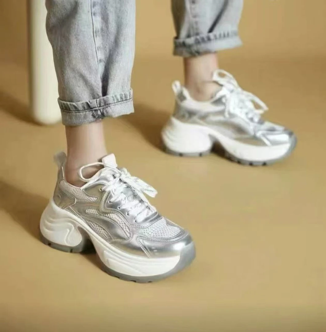 23021-57银色老爹鞋