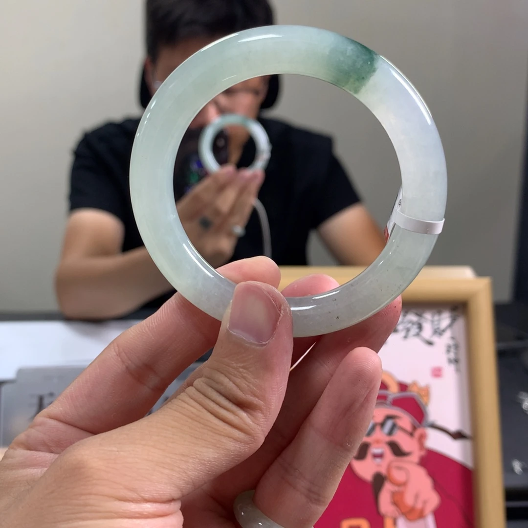 翡翠未镶嵌手镯399号53.8