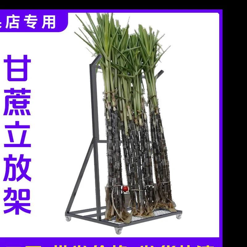 甘蔗架子立放展示架水果店摆放货架甘蔗陈列架固定支架水果摊货架