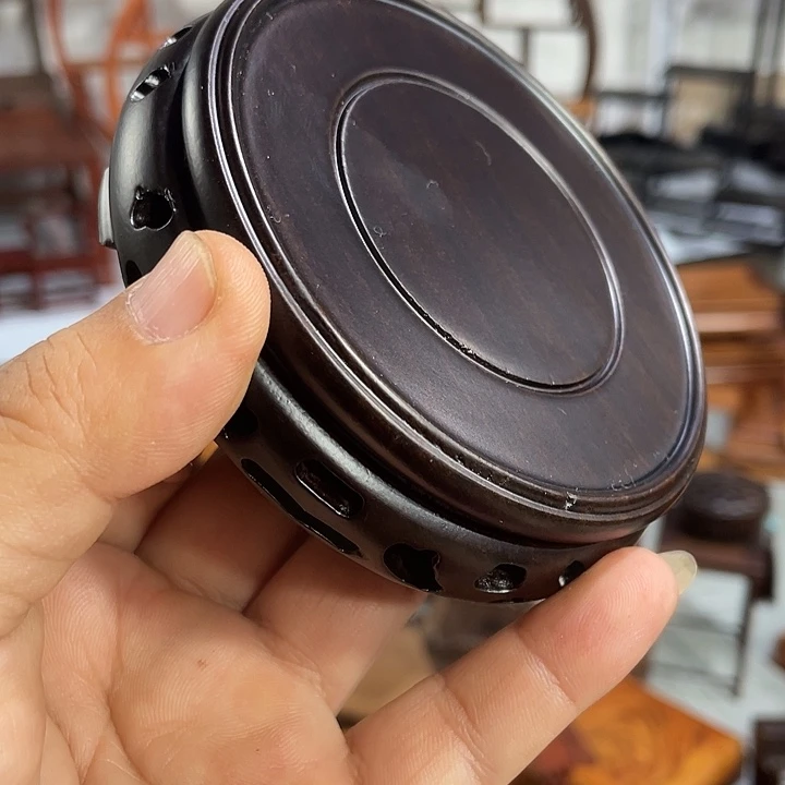 香榧木红木底座工艺品9公分