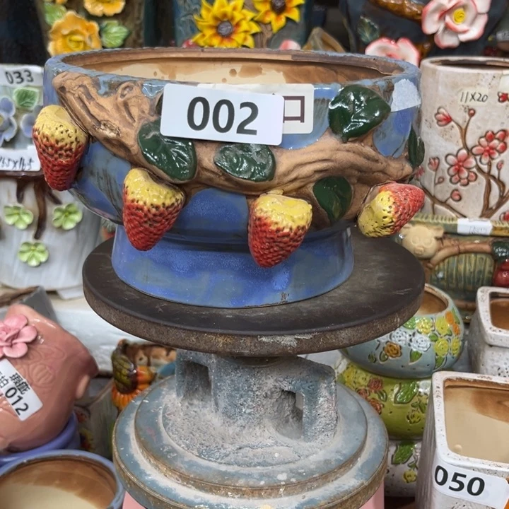 紫砂花盆粗陶材质多肉花盆