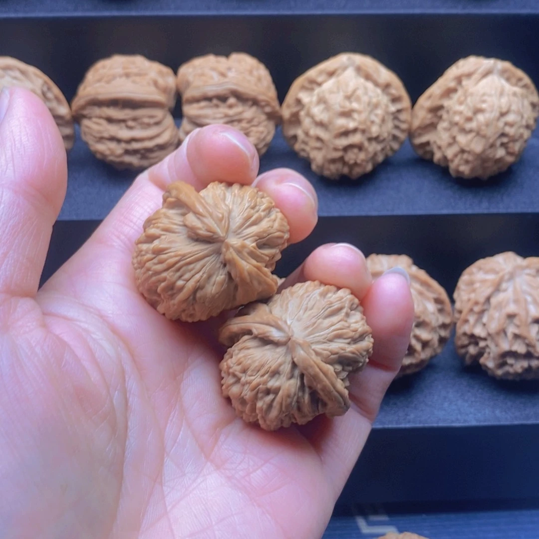 把件文玩核桃白狮子顺风耳