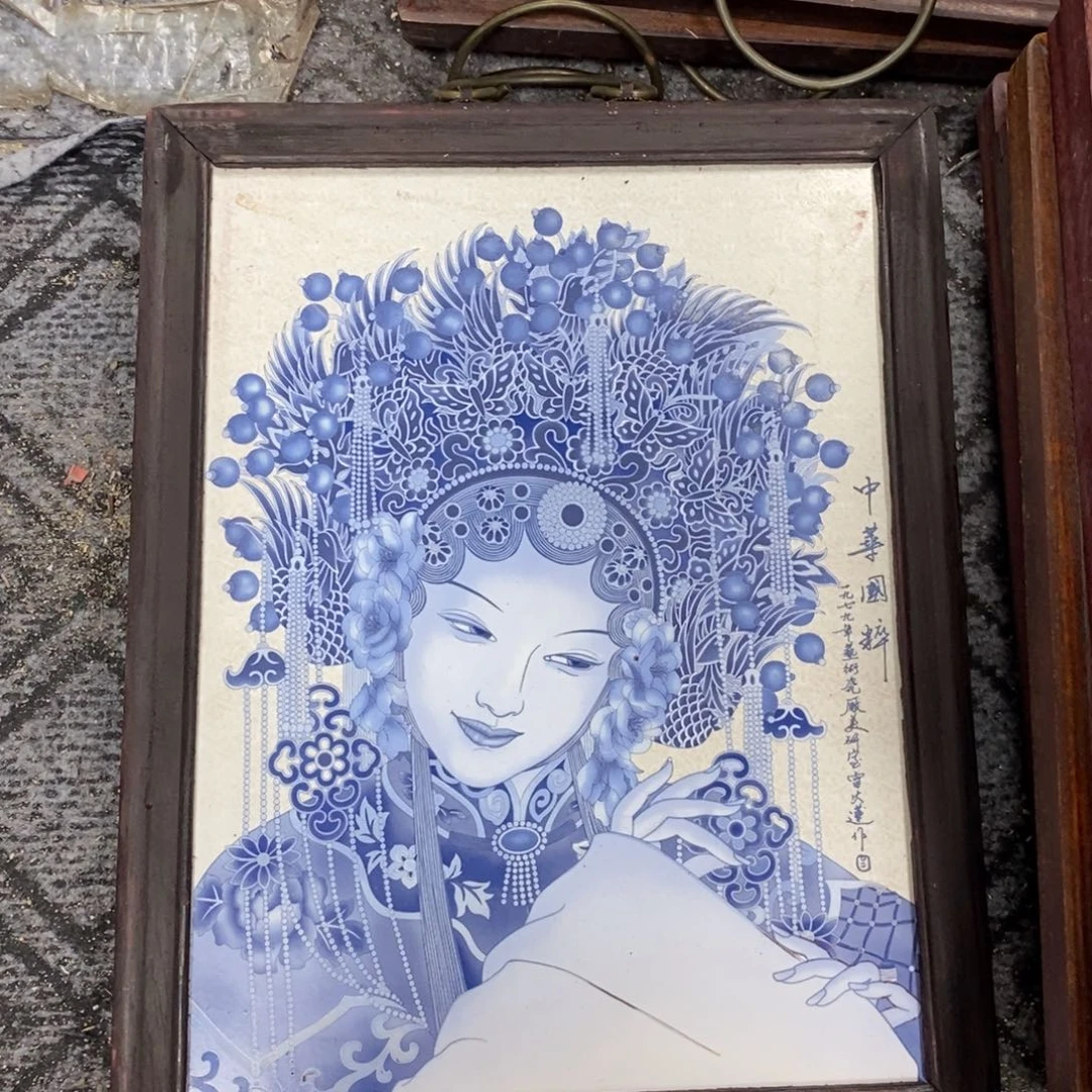 瓷片37*28*1景德镇瓷板画柴窑烧制