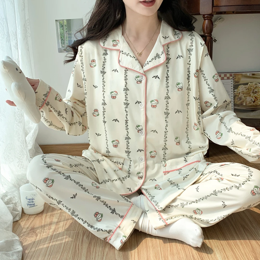 【带胸垫】四季款纯棉月子服孕妇产后喂奶产妇哺乳怀孕期睡衣